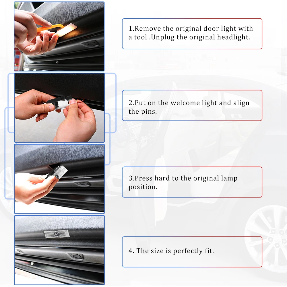 SRT شارة الظل ل دودج ضوء الباب 2 قطعة SRT شعار ضوء LED الباب شبح ضوء ل دودج تشالينجر 2008-2019 SRT 2013-2019