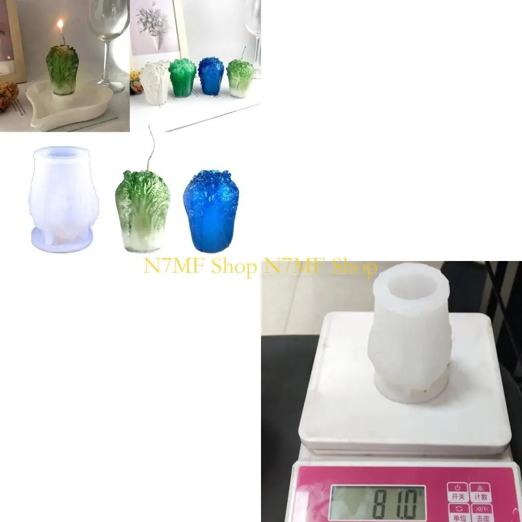

N7MF Cabbage Epoxy Silicone Mold Clay Crafts DIY Ornament Jewelry Making Tool