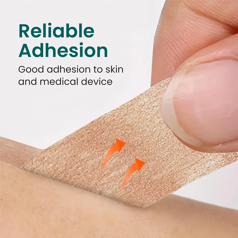 5 لفات من شريط Micropore، شريط ورقي قابل للتنفس، شريط جراحي ورقي خالٍ من اللاتكس، لفات شريط ضمادة ورقية محاصر بشكل فردي