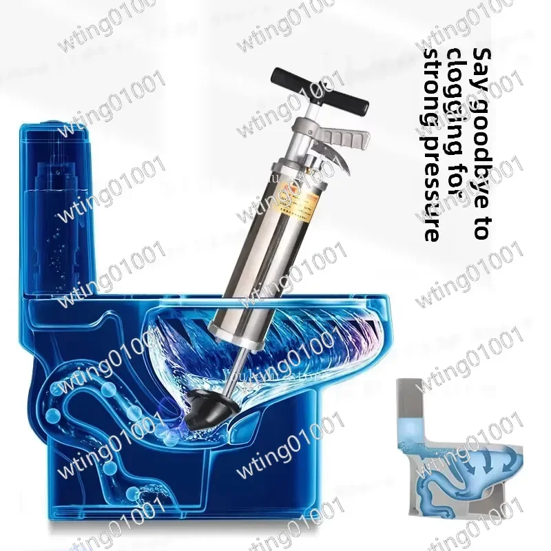 for High Pressure Stainless Steel Pneumatic Pipeline Unclogger GQ 4T Bathroom Kitchen Drainage Unclogging and Cleaning Tool