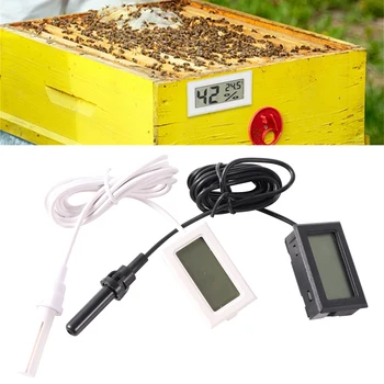 1 세트 양봉 벌집 LCD 디지털 디스플레이 습도계 전자 내장 온도 및 습도 측정기 게이지 도구