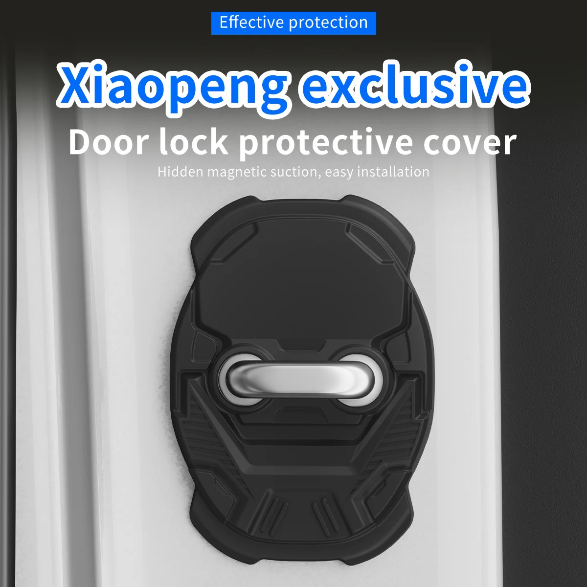 

4Pcs Silicone Door Lock Covers For Xpeng P7 G9 Silent Shock Absorber Anti-Rust Protective Accessories Black