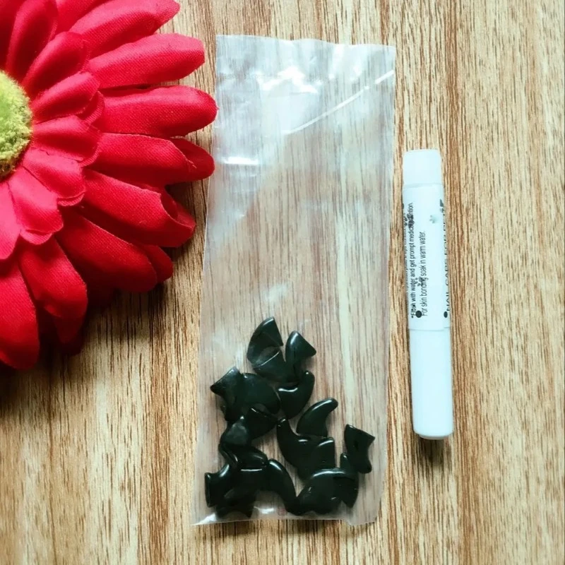 Lot 20pcs Soft Cat Pet Nail Caps Claw Control Paws off + 5 pcs Adhesive Glue Safety Crystal  Size XS S M L 19 Colors Available