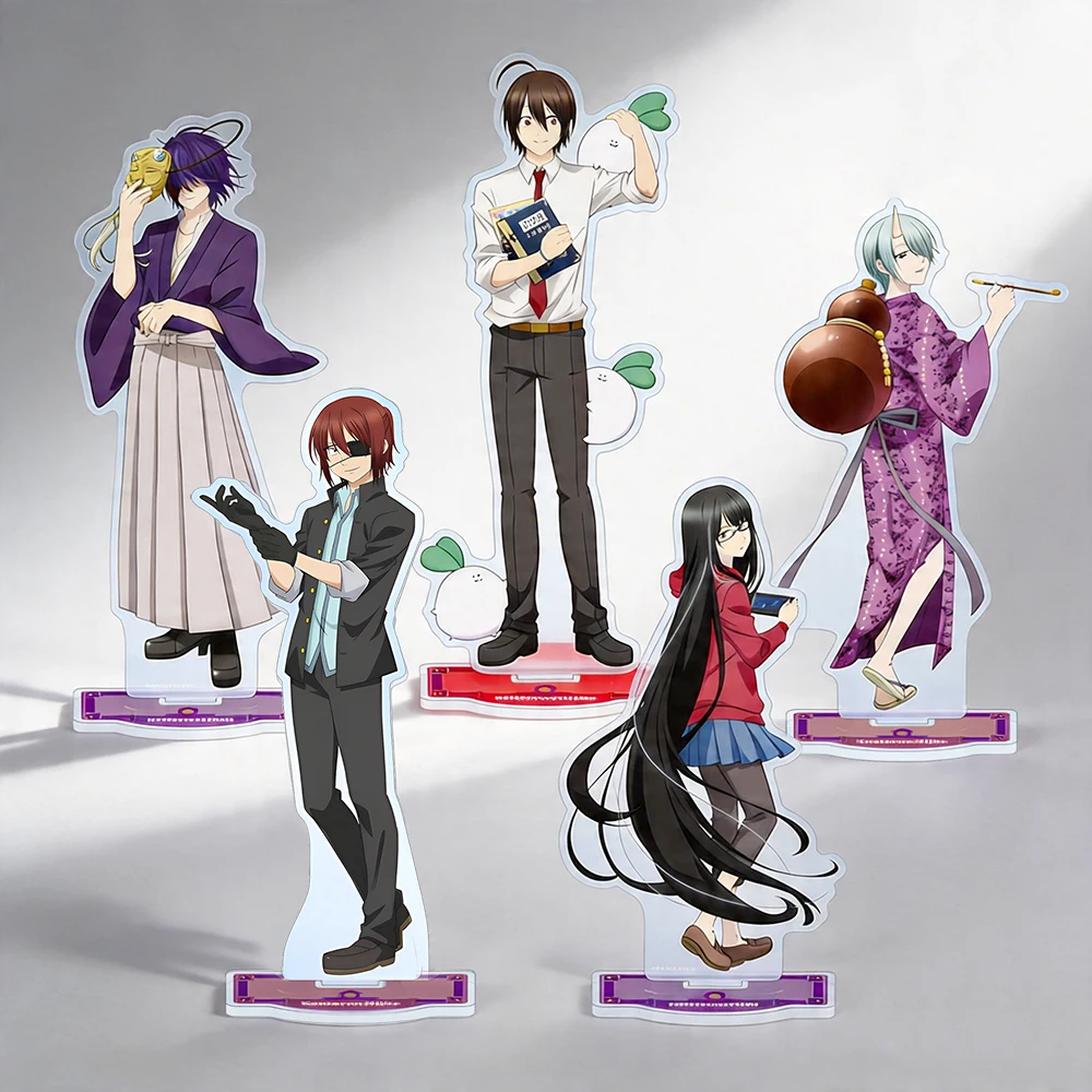 Anime A Terrified Teacher at Ghoul School 15cm Acrylic Standee Keychain Abe Haruaki Desktop Decor Kawaii Collectible Fans Gift