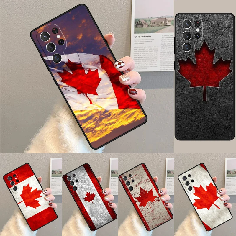 Canadian Flag phone case Cover For Samsung Galaxy S24 Ultra S21 S22 Ultra S8 S9 S10E Note 10 Plus Note 20 FE S23