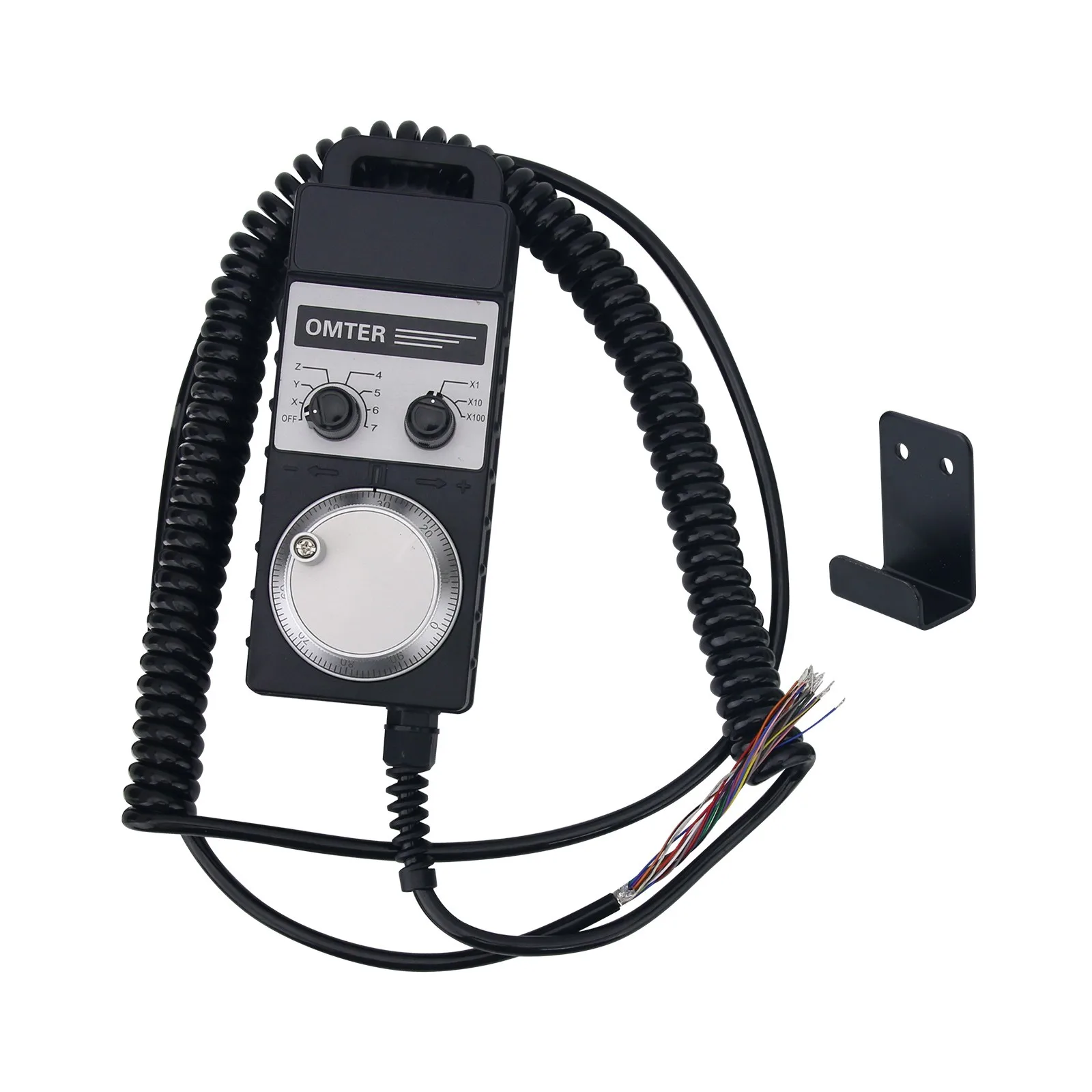 

24E 7Axis MPG Universal Manual Pulse Generator CNC Handwheel 100PPR 24V Without/with Emergency Stop Button for PLC