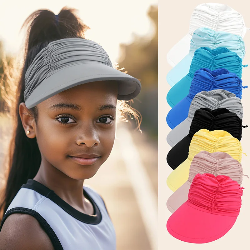 Summer Children Girl Hat Ponytail Quick-dry Kids Sun Hat for Girls Boys Outdoor Beach Sports Children Baseball Cap 48-54cm