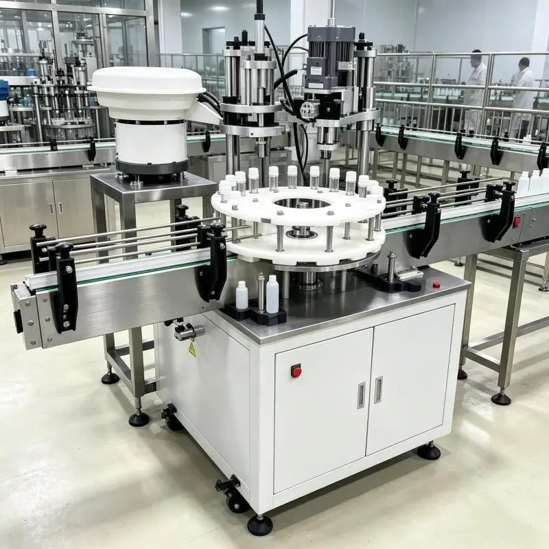 Bottle Capping & Cap Lifter Machine Food Grade Stainless Steel for Jam Honey Condiment Glass Bottle Packaging
