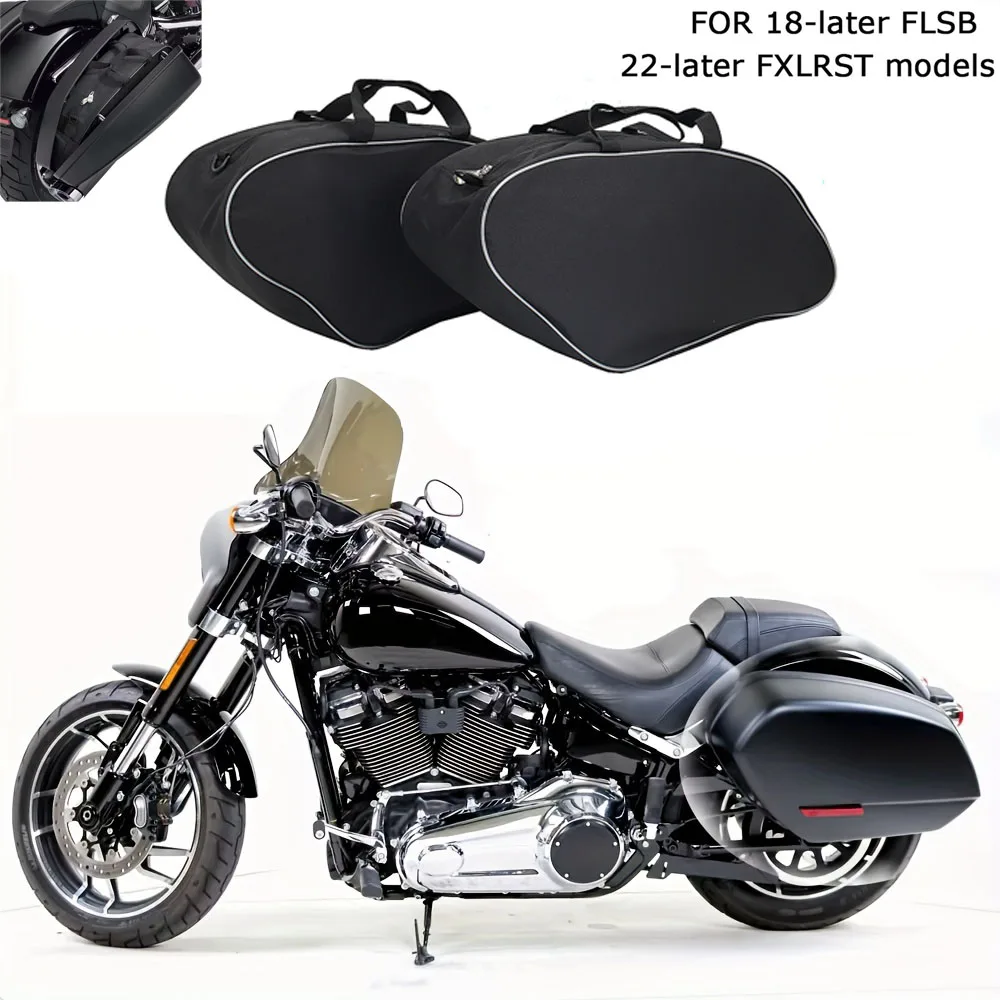 For Harley FLSB Softail Sport Glide FXLRST Low Rider ST 2022 Motorcycle Saddlebag Luggage Liners Tour Pack Soft Liner Tool Bags