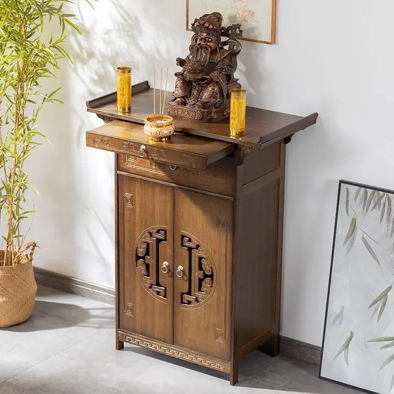 Offering table incense case Household Buddhist platform Buddhist shrine Shrine offering table Solid wood tribute table