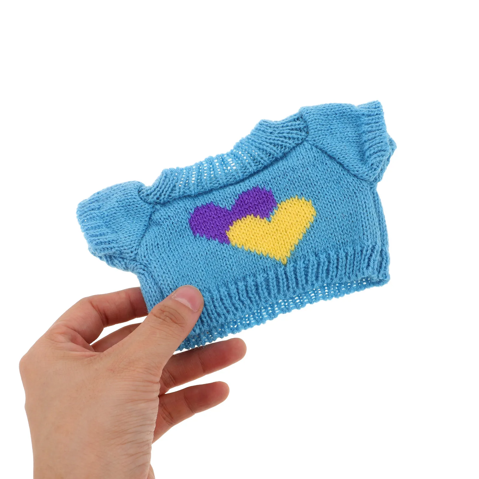 4Pcs 30Cm Bear Clothes Set Cute Cotton Crochet Sweaters for Stuffed Animal Outfits Easy to Clean Portable for Travel Birthday