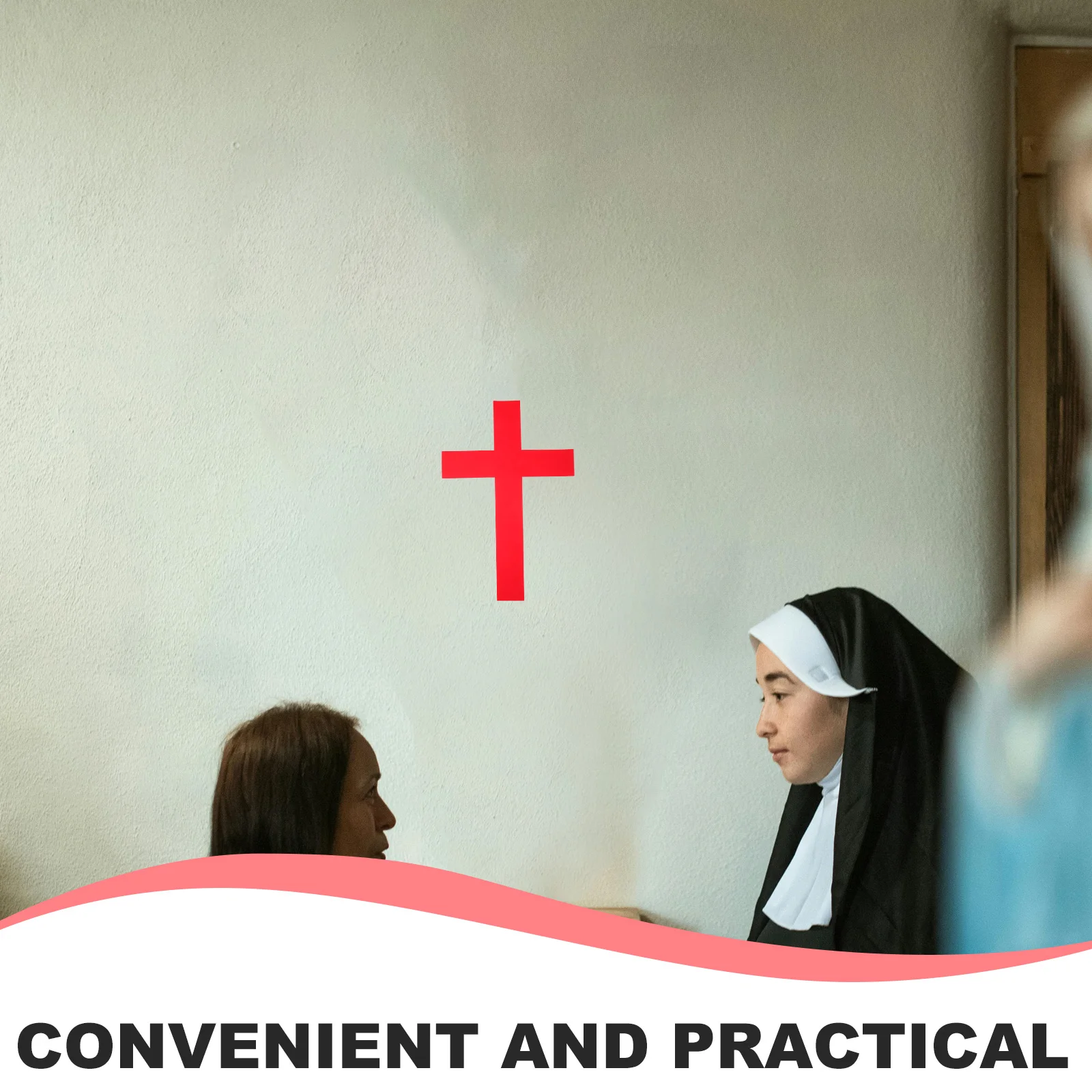 

10Pcs DIY Cross Wall Sticker Eye Catching Design Long Lasting Use Easy Maintenance Church Wall Ornament Party DIY Cross Decal