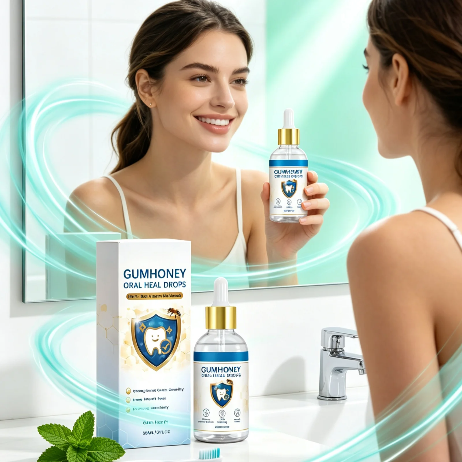 Gum Repair Drops Relief Sore Allergy Anti Gingival Atrophy Reduce Yellowing Tooth Stains Fresh Breath Oral Hygiene Healing Fluid