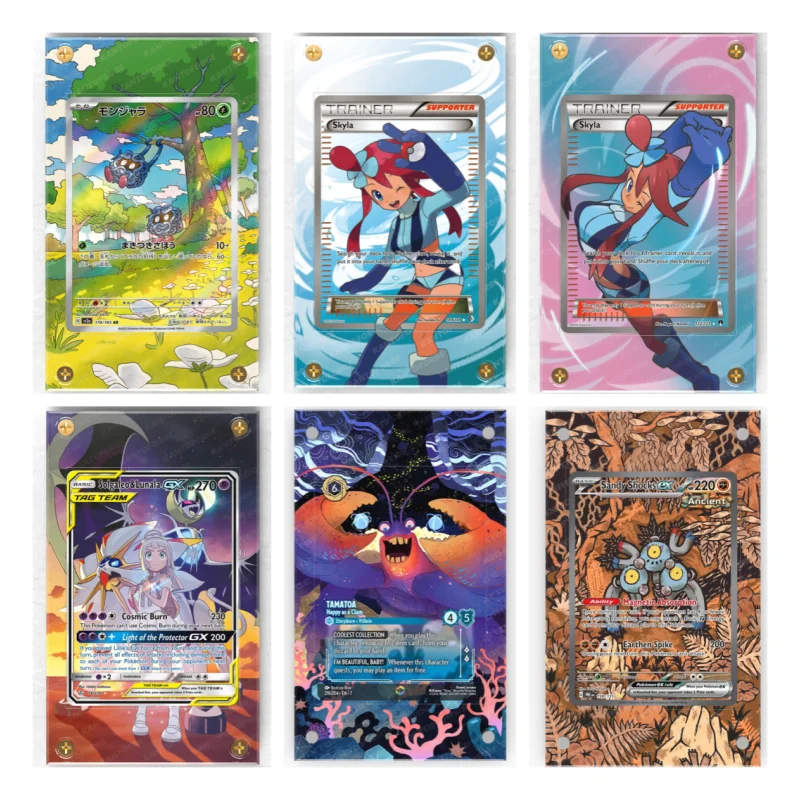 Étui de présentation en acrylique pour cartes Skyla Sabrina Sandy Shocks Rosa Riolu Sisu, pour collectionneurs, pour exposer les cartes (cartes non incluses)
