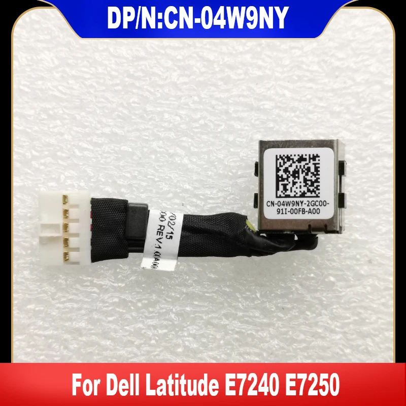 Conector de alimentación de CC para portátil Dell Latitude E7250 y E7240, Cable de puerto de carga, CN-04W9NY, envío rápido, 04W9NY, 4W9NY, nuevo y Original