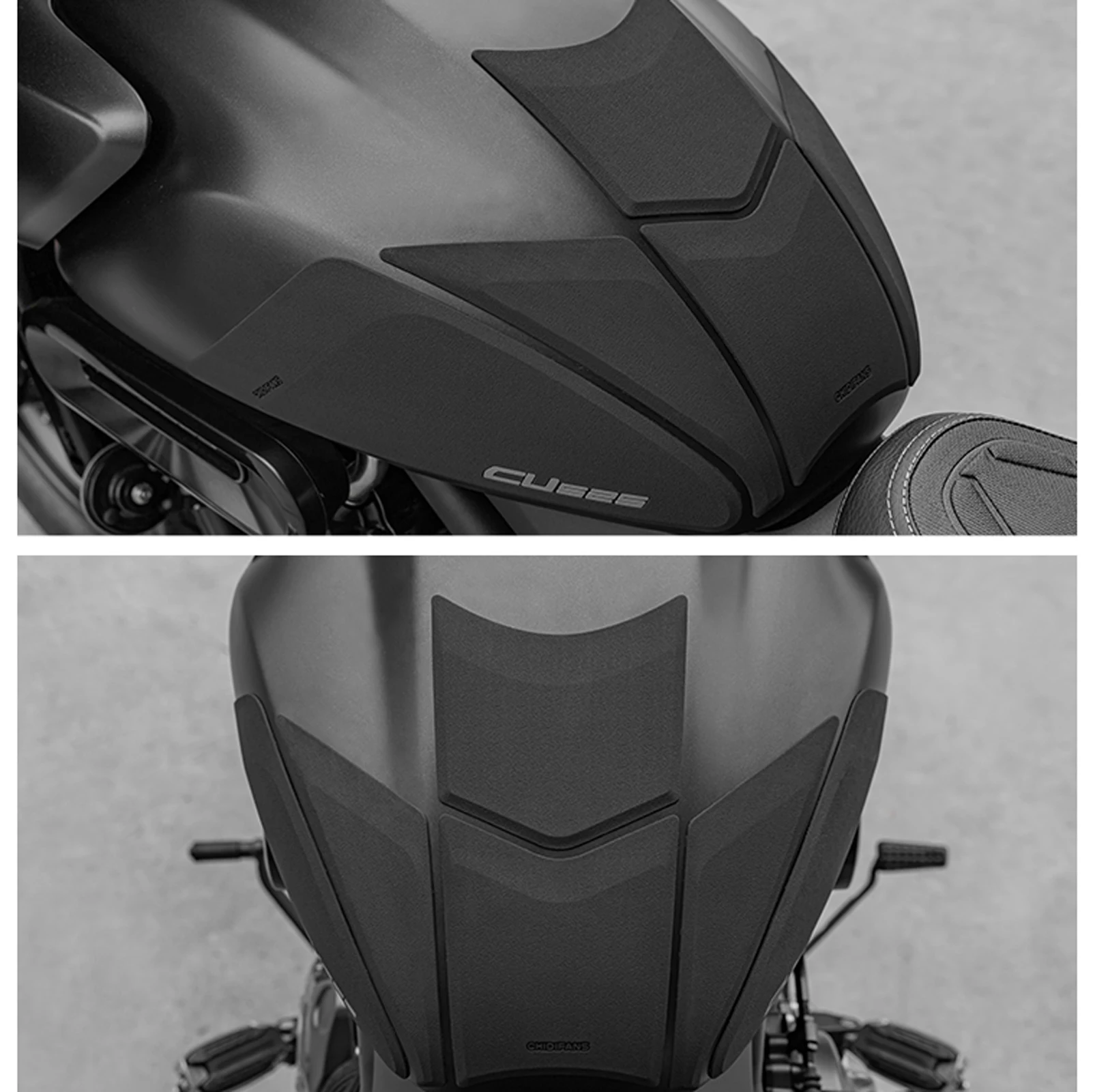 

Motorcycle Rubber Tank Pad Protector Compatible with VOGE 525 CU Gas Fuel Knee Grip Anti-Skid Decal Sticker