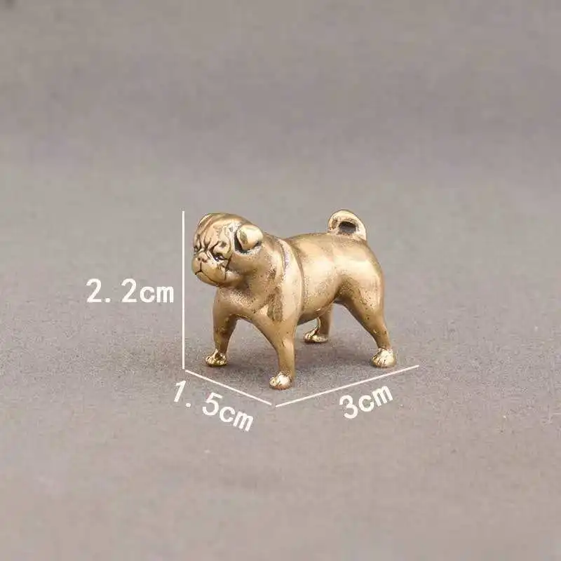 Vintage Brass Dog Figurine - Small Collectible Desk Decor Figurine for Living Room, Office deal for Gift Statues for Home Decor - view 4