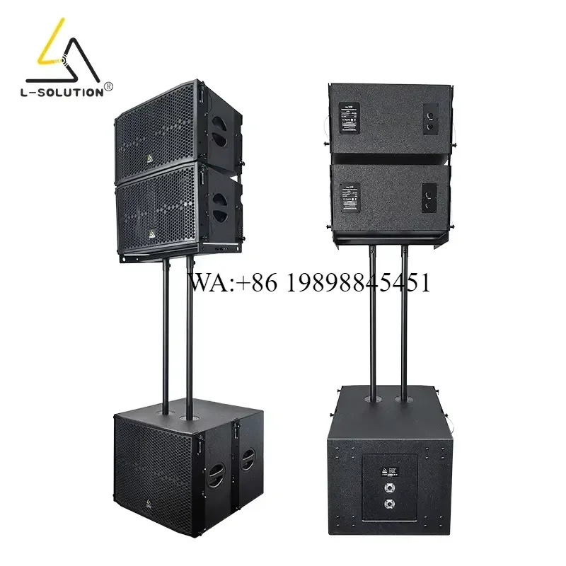 WMWMNU Full Set Outdoor DJ PA System for Concerts 2-Set Audio Center Speaker Professional Sound System