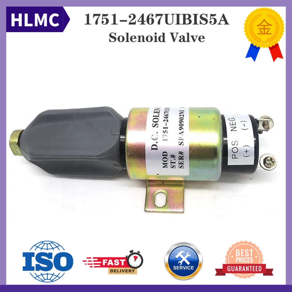 

Excavator Parts 24V Flameout Solenoid Valve S6K Stop Solenoid Valve 1751-2467 1751-2467UIBIS5A