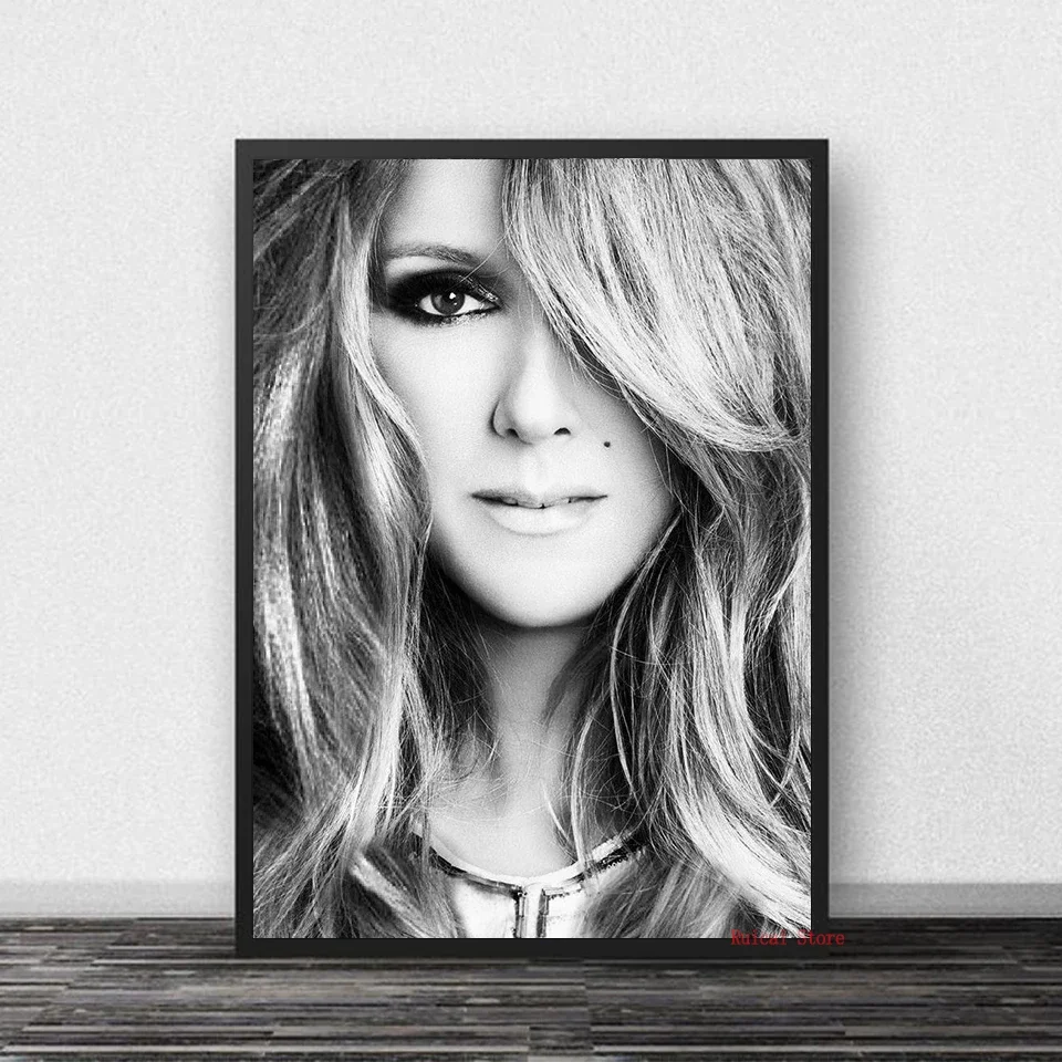 سيلين ديون المشارك الموسيقى المغني قماش الفن اللوحة جدار صورة لغرفة المعيشة الفتيات ديكور المنزل