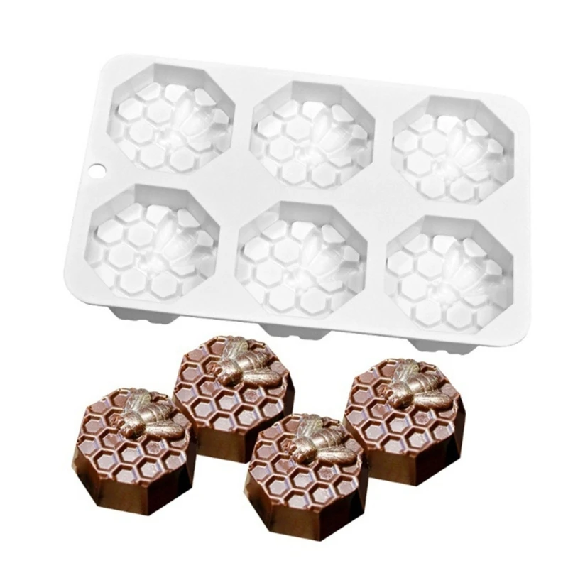 6Cavity Dessert Molds Convenient Honeycomb Cake Molds Beautiful Treat Maker