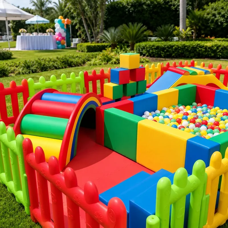 Popular rainbow Foam Soft Play Set Toddler Climber Tunnel Arch Ball Pit Indoor Playground for Kids Daycare Party Event Rental