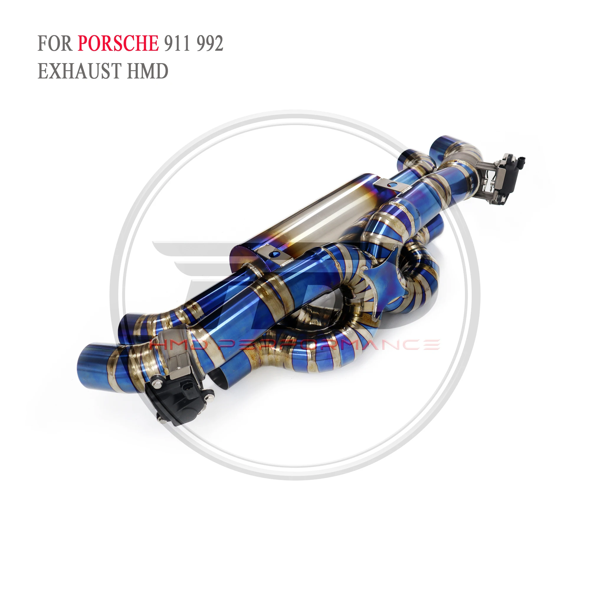 

Titanium catback for Porsche 911 992 with valve HMD Exhaust System Performance Quality certification