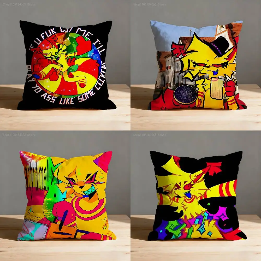 BRN1NG BRAIN SOUND INDUSTRIES CHU CHU Throw Pillow Case For 45x45cm 55x55cm 30x30cm Square Car Pillowcase Home Bedchamber Decor