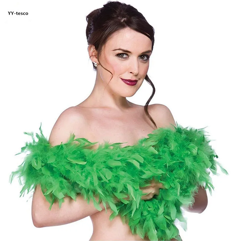 2 Meter fluffy Turkey Feather Boa About 40 Grams skirt Trim for Party/Costume/Shaw chicken Feather Strip wedding decorations