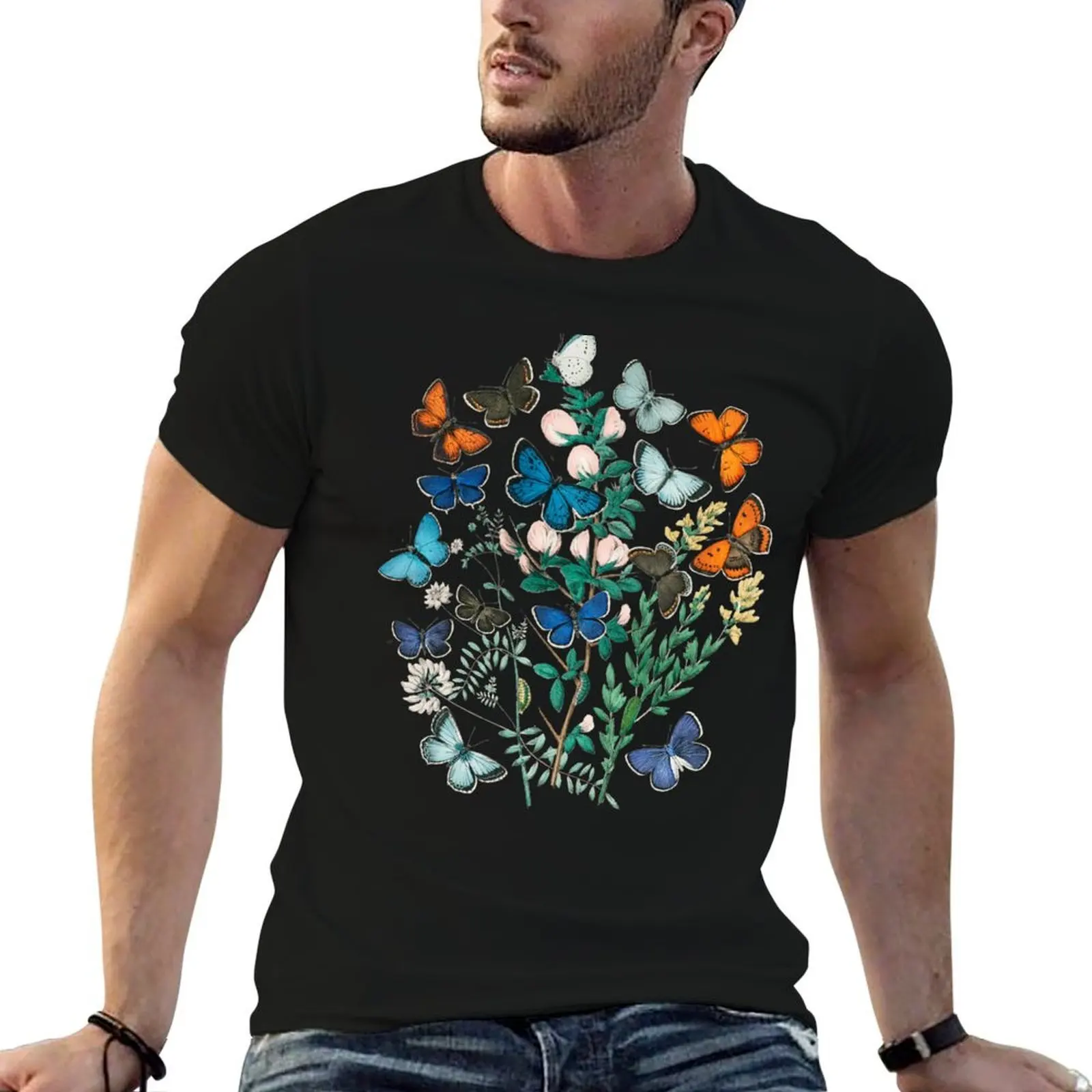 

Butteryfly Blooms T-Shirt graphic t shirts for man man t shirt luxury t shirt man cotton T-shirt