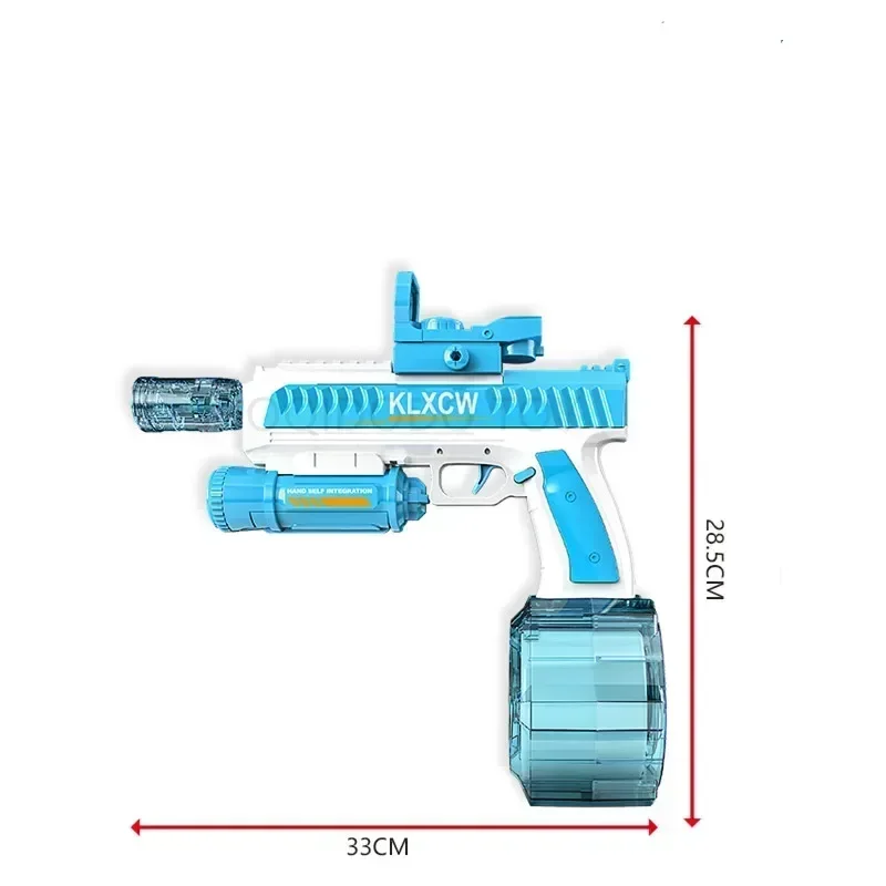 Automatic LED Glock Squirt Water Gun Toy Sight Electric Water Pistol Toy Continuous Blaster Summer Pool Toys for Boys Kids Gifts