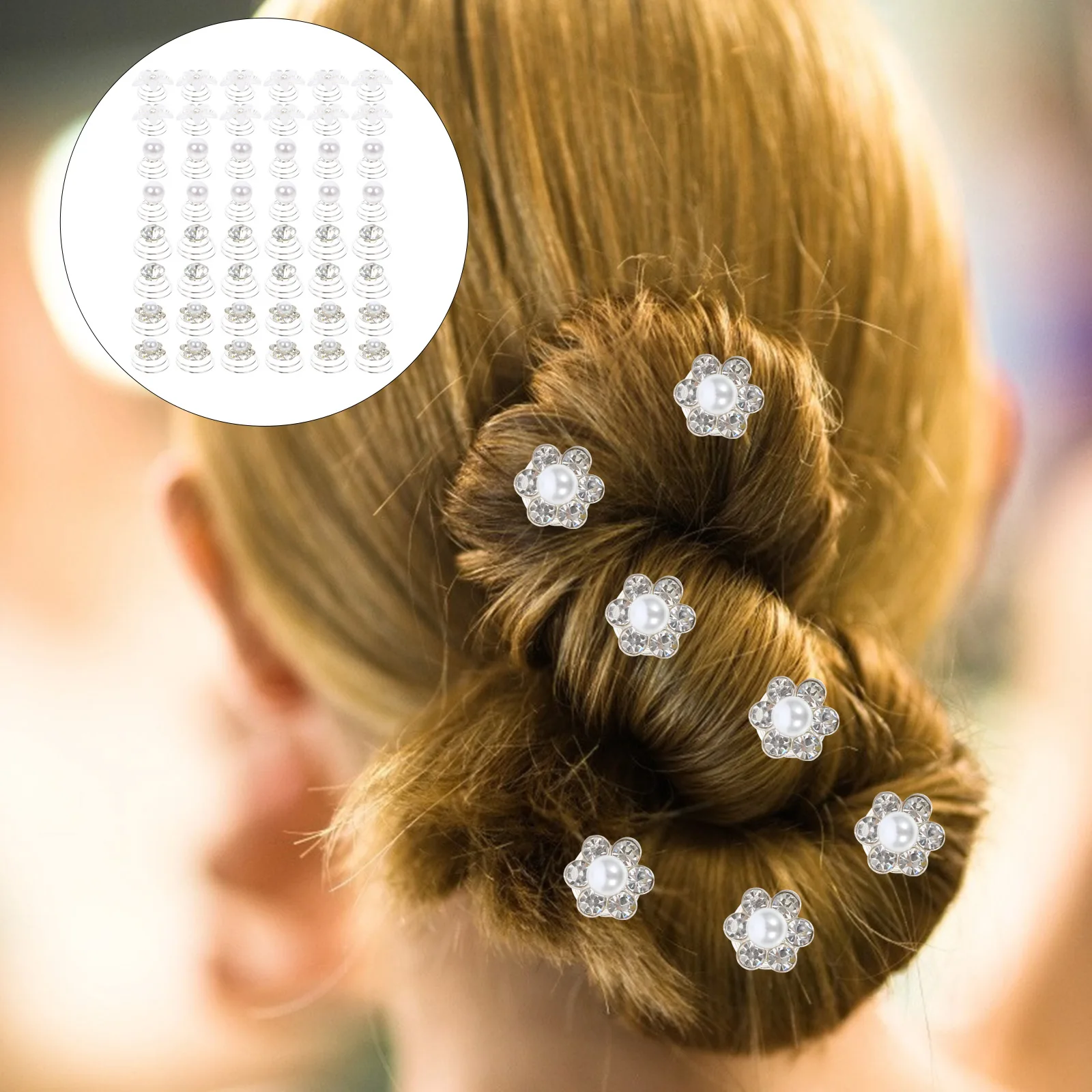 

48 Pcs Pearl Hair Clip Bridal Accessories for Women Wedding Small Clips Bridesmaid