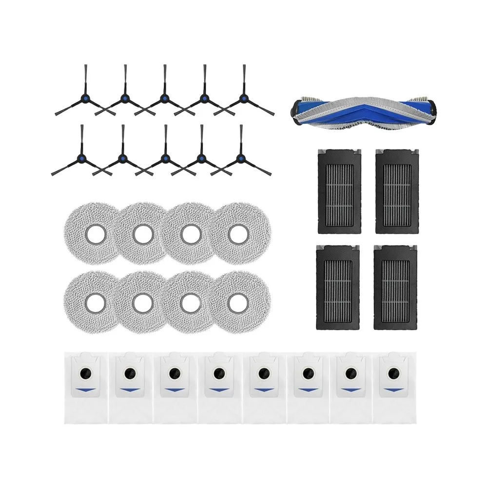 Replacement Parts Kit For Bosch Spotless Max= BCRDW3B Series=: Roller, Side Brush, Filter=, Dust Bag & Mop Cloth Set Clean= Tool