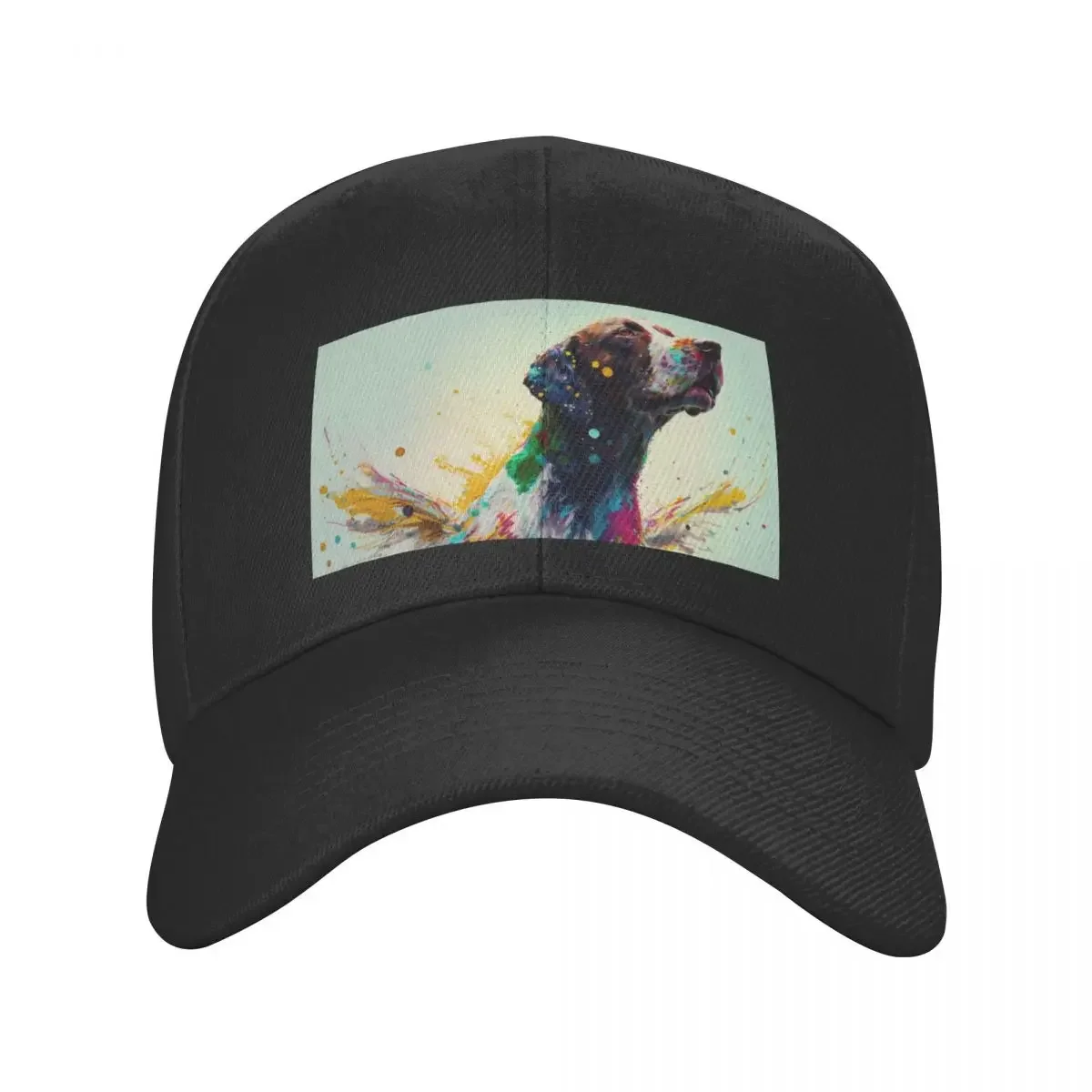 German Pointer Dog Synesthetic Splash Painting Baseball Cap Luxury Brand Hat Luxury Brand Women Caps Men's