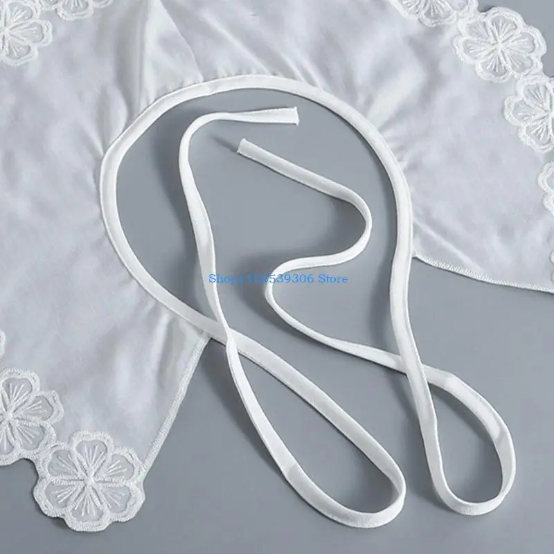 

400A Petals Shaped Flower for Doll False Collar Ladies Large Shawl Wrap Detachable Embroidered Mini Capelet Clothes Accessori