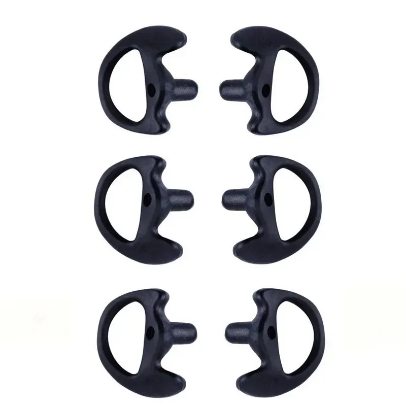 

New 3 Pair Black Silicone Earmold Earbud for Universal Walkie Talkie Radio Air Acoustic Coil Tube Earpiece Headphone S/M/L Size