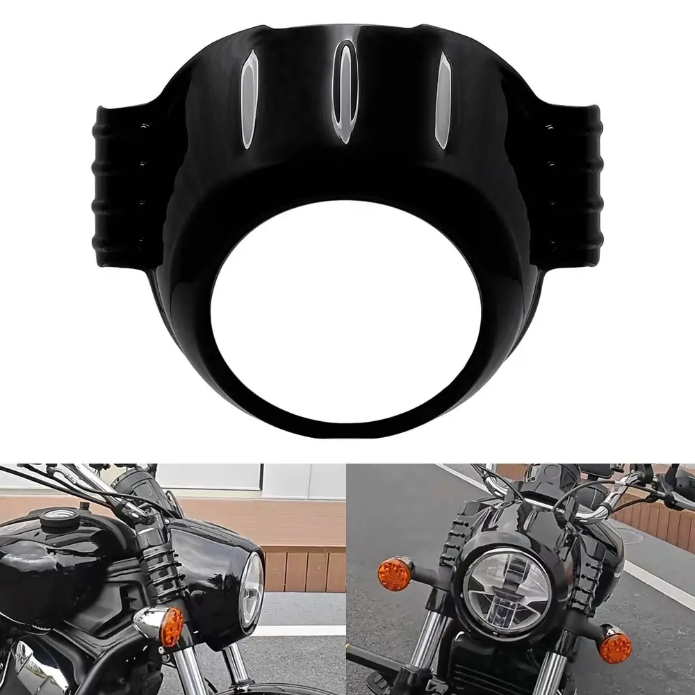 Motorcycle Quick-Release Front Cowl Headlight Fairing Cover Glossy Black For Indian Scout Rogue Sixty Bobber 2022-2024 Parts