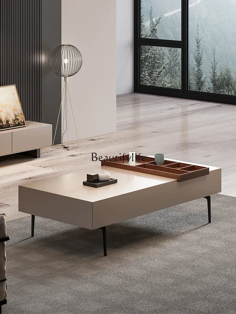 

44Italian minimalist rectangular coffee table