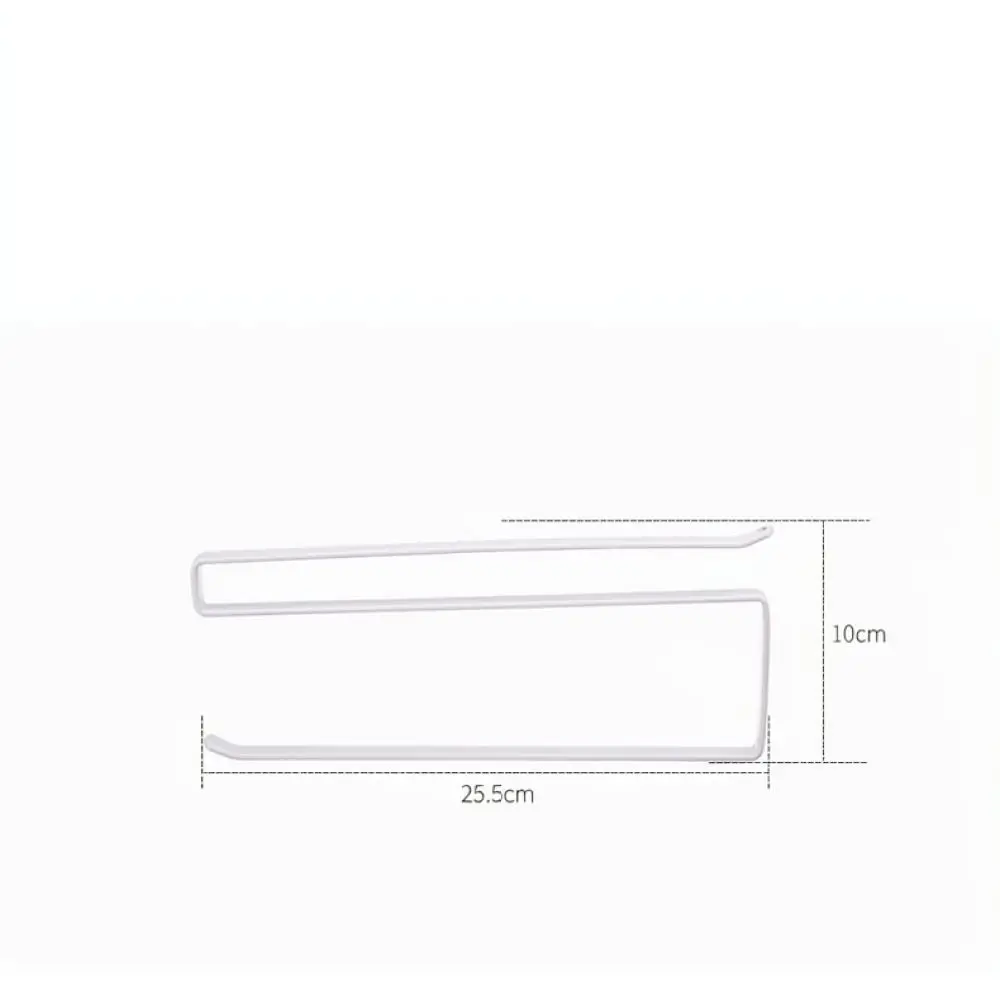 No Drill Kitchen Paper Towel Organizer Under Cabinet Storage Shelf Metal Hanging Rack For Foil Wrap Dispenser