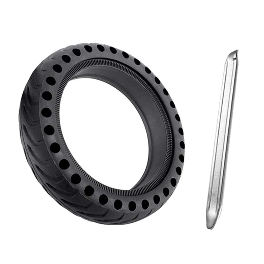 

Solid Tire for Xiaomi M365 Electric Scooter Tyre, 8.5 Inches Shock Absorber Non-Pneumatic Rubber Tyre Wheel with Crowbar