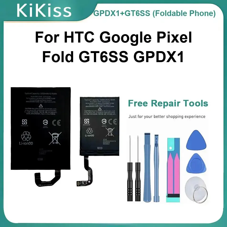 GPDX1+GT6SS Foldable Phone Batteries For HTC Google Pixel Fold GT6SS GPDX1 High-Durability Mobile Battery