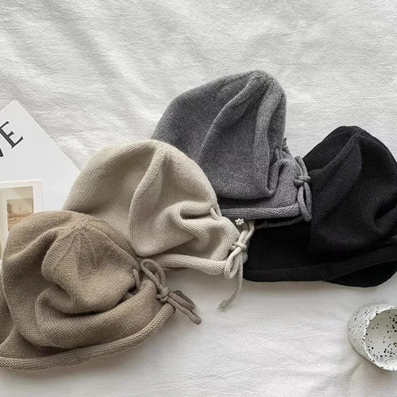 Czapka dziergana, czapka poporodowa, czapka na duży obwód głowy, ciepła czapka, czapka wełniana dla dzieci na jesień i zimę, czapka typu stacked, czapka dla par, czapka baotou.