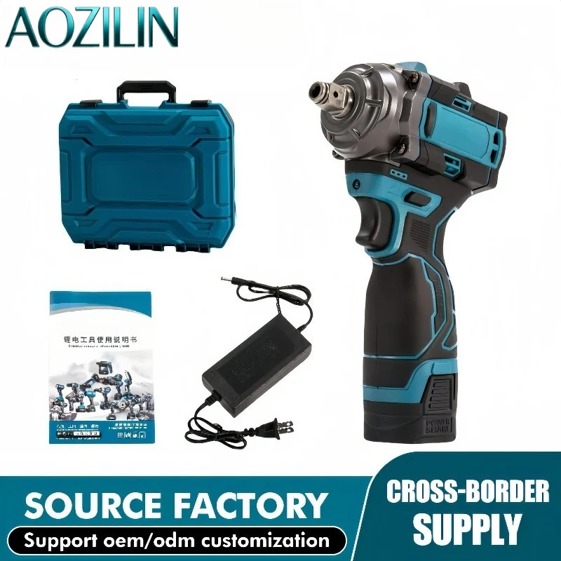 AOZILIN Lithium Brushless Cordless Impact Wrench Portable Electric Wrench For Scaffold Car & Wood Work