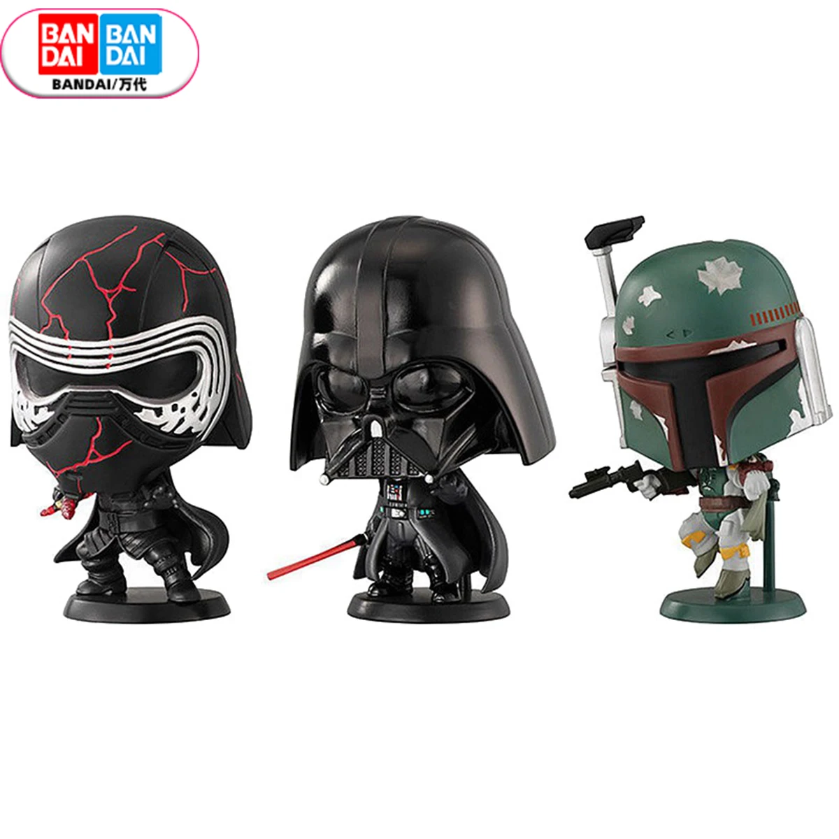 

BANDAI In Stock Original Star Wars Gashapon Darth Vader Kylo Ren Mandalorian Assembly Anime Figures Action Model Toys