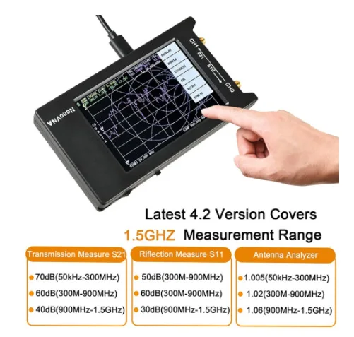 1.5GHz 4インチ ベクトル大画面ネットワークアナライザ NanoVNA-H4 アンテナ短波