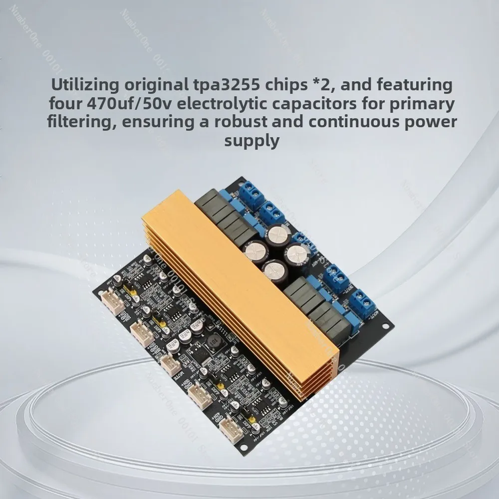 TPA3255 4 Channel Class D Digital Hifi Amplifier Board High Power 300W×4 Balanced Input Fever Audio Amplifying Module