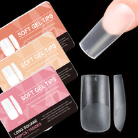 600pcs Matte Press On Nail Tips Full Cover Fake Nails 15 Sizes Acrylic Short Square Soak Off Gel False Nail Tips for DIY Salon