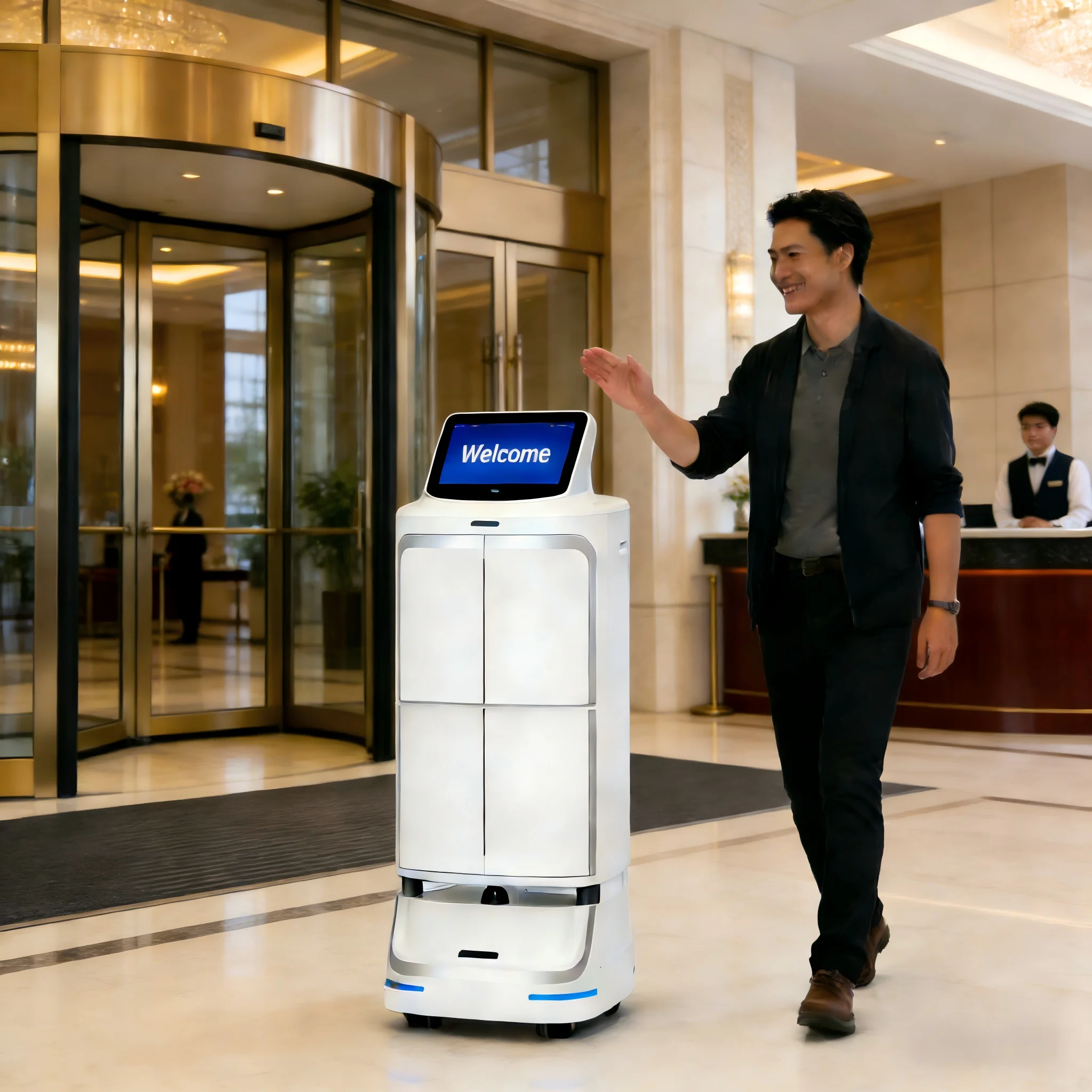 Renhuan Scud Delivery Robot :Food Delivery, Guest Room Amenities And Parcels For Hotels Delivery Robot