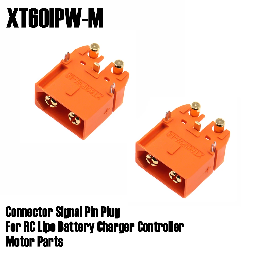 Original Amass XT60IPW-M/F 2+1 Signal Pin Gold Plated Connector Plug for RC Lipo Battery Charger ESC Motor Drone Power Parts