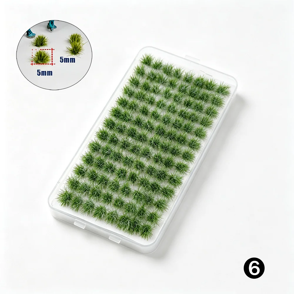 104 Teile/schachtel Miniatur 5mm/8mm Statische Gras Cluster Modell Kit Diy Garten Rasen Landschaft Layout Materialien Diorama Zubehör – Detail 7